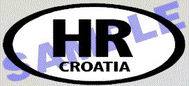 OVL414 Croatia Oval Decal