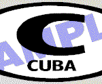 OVL415 Cuba Oval Decal