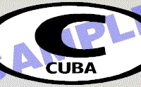  OVL415 Cuba Oval Decal