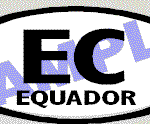 OVL418 Equador Oval Decal