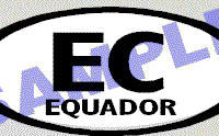  OVL418 Equador Oval Decal