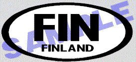 OVL420 Finland Oval Decal