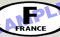  OVL421 France Oval Decal