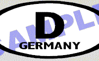  OVL422 Germany Oval Decal