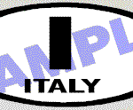 OVL427 Italy Oval Decal