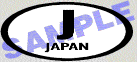 OVL428 Japan Oval Decal