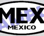 OVL429 Mexico Oval Decal