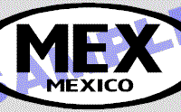  OVL429 Mexico Oval Decal