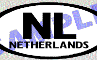  OVL430 Netherlands Oval Decal
