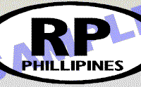  OVL432 Philippines Oval Decal