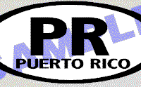  OVL433 Puerto Rico Oval Decal