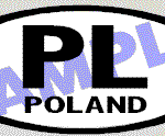OVL434 Poland Oval Decal