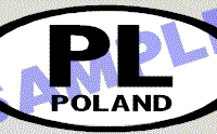  OVL434 Poland Oval Decal