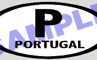 OVL435 Portugal Oval Decal