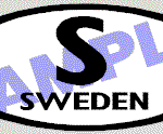 OVL438 Sweden Oval Decal