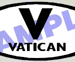 OVL442 Vatican Oval Decal