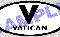  OVL442 Vatican Oval Decal