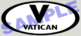 OVL442 Vatican Oval Decal