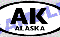  OVL451 Alaska Oval Decal