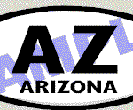 OVL452 Arizona Oval Decal