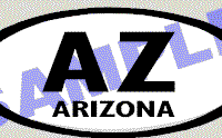  OVL452 Arizona Oval Decal