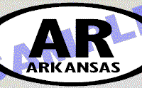  OVL453 Arkansas Oval Decal