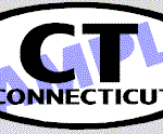 OVL456 Connecticut Oval Decal