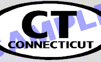  OVL456 Connecticut Oval Decal