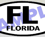 OVL458 Florida Oval Decal
