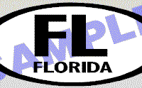  OVL458 Florida Oval Decal