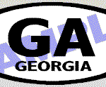 OVL459 Georgia Oval Decal