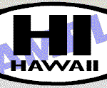 OVL460 Hawaii Oval Decal