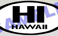  OVL460 Hawaii Oval Decal