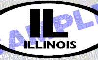  OVL462 Illinois Oval Decal