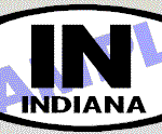 OVL463 Indiana Oval Decal