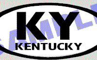 OVL466 Kentucky Oval Decal