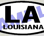 OVL467 Louisiana Oval Decal