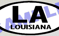  OVL467 Louisiana Oval Decal