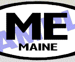 OVL468 Maine Oval Decal
