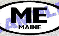  OVL468 Maine Oval Decal