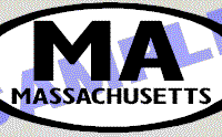  OVL470 Massachusetts Oval Decal