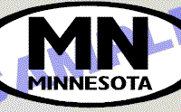 OVL472 Minnisota Oval Decal