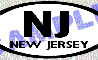  OVL479 New Jersey Oval Decal