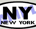 OVL481 New York Oval Decal