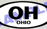  OVL484 Ohio Oval Decal