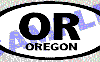 OVL486 Oregon Oval Decal