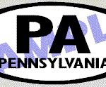 OVL487 Pennsylvania Oval Decal