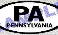  OVL487 Pennsylvania Oval Decal