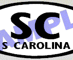 OVL489 South Carolina Oval Decal