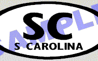  OVL489 South Carolina Oval Decal